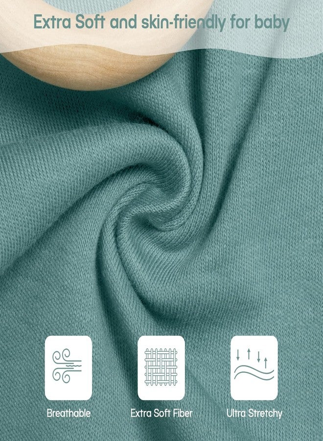 MEXXI Swaddle Baby Sleep Sack With Arms Up, 2 Pack Baby Transitional Swaddle with Double Zipper,100% Organic Cotton Swaddles for Newborns 0.5 TOG (Brown+Sage Green, 0-3 Months) - Image 2